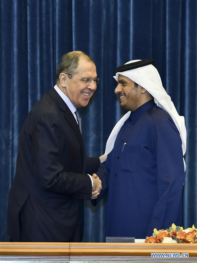 QATAR-DOHA-RUSSIAN FM-VISIT