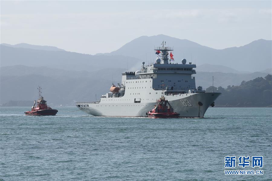 （國(guó)際）（1）中國(guó)海軍訓(xùn)練艦首次訪問惠靈頓