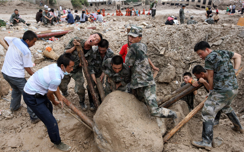 喬天富作品:舟曲搶險救災(zāi)