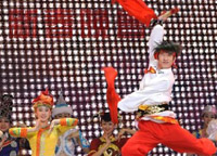 1月31日，演員在晚會上表演