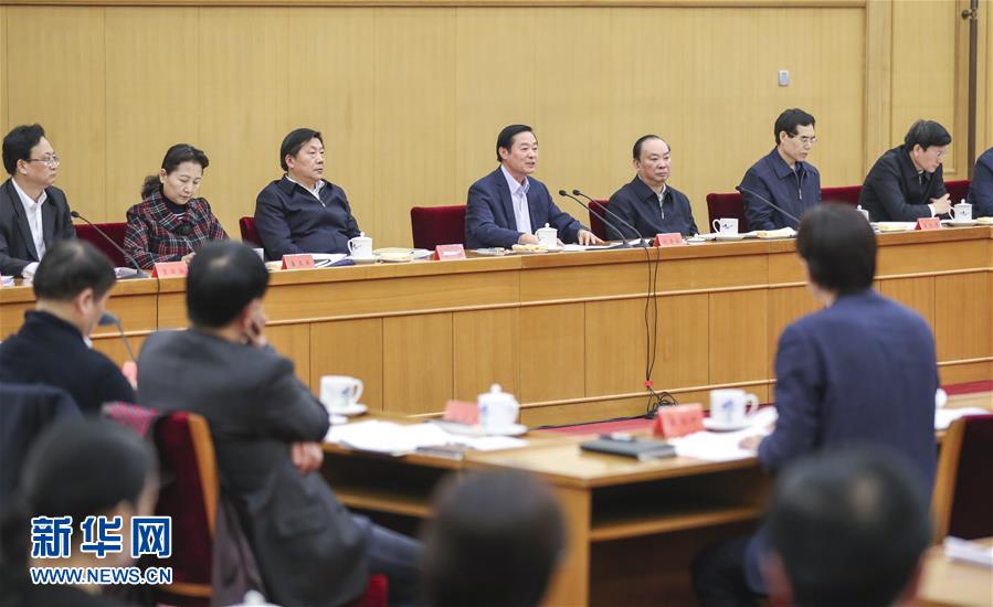 3月17日，中共中央政治局委員、中央書記處書記、中宣部部長劉奇葆在北京出席中華優(yōu)秀傳統(tǒng)文化傳承發(fā)展工作座談會。 新華社記者丁林攝