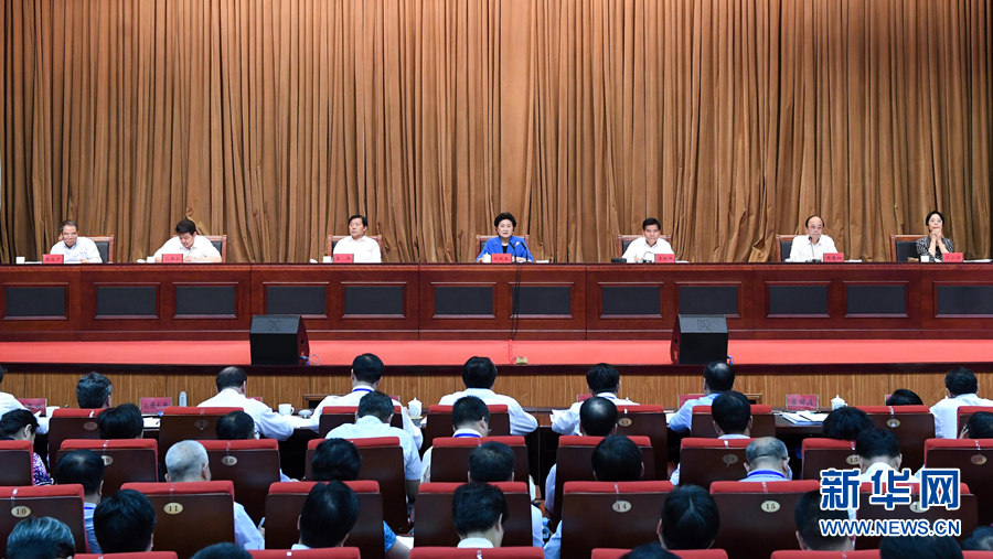 6月25日，全國民族團結(jié)進步創(chuàng)建經(jīng)驗交流現(xiàn)場會在內(nèi)蒙古興安盟召開，中共中央政治局委員、國務(wù)院副總理劉延?xùn)|出席會議并講話。 新華社記者 陳曄華 攝