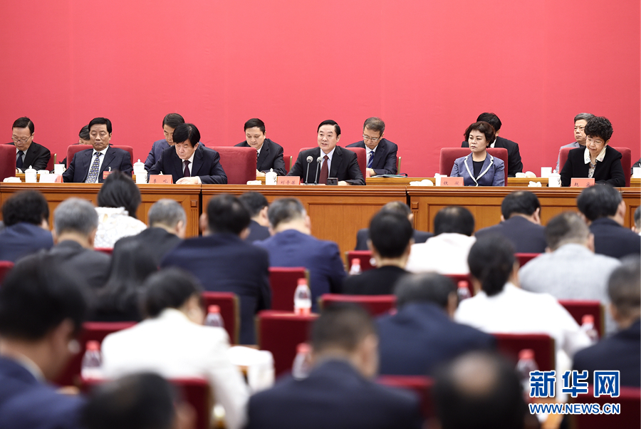9月20日，中國電視藝術(shù)家協(xié)會第六次全國代表大會在北京召開。中共中央政治局委員、中央書記處書記、中宣部部長劉奇葆出席開幕式并講話。新華社記者 燕雁 攝