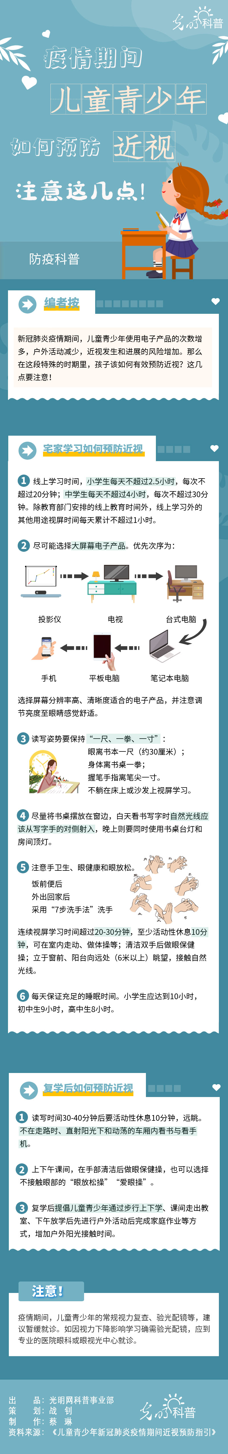 【防疫科普】疫情期間兒童青少年如何預(yù)防近視？注意這幾點！