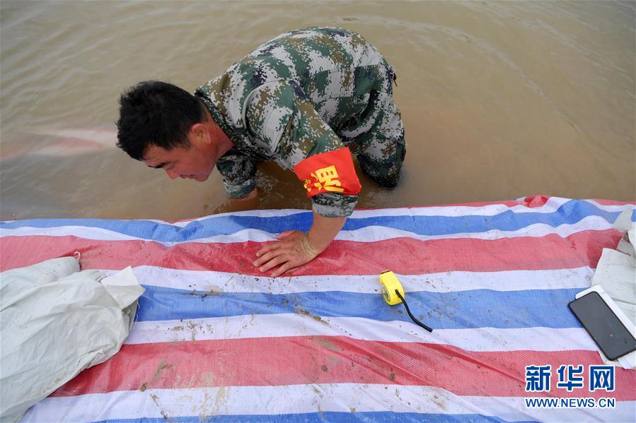 （在習(xí)近平新時代中國特色社會主義思想指引下——新時代新作為新篇章·習(xí)近平總書記關(guān)切事·圖文互動）（1）洪峰浪尖，鮮紅的黨旗高高飄揚——記防汛抗洪一線的共產(chǎn)黨員