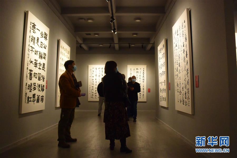 (新華網(wǎng)·圖文互動(dòng))(3)“黃河明珠——龍門(mén)石窟國(guó)際書(shū)法名家邀請(qǐng)展”開(kāi)展