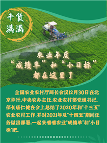 干貨滿滿！農(nóng)業(yè)年度“成績單”和“小目標(biāo)”都在這里了