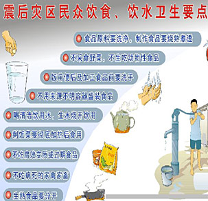 震后災區(qū)民眾飲食、飲水衛(wèi)生要點