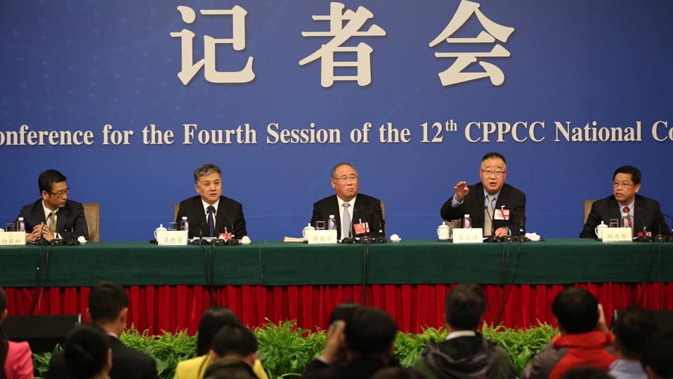 解振華、秦大河、吳曉青、胡存智、白巖松答記者問(wèn)
