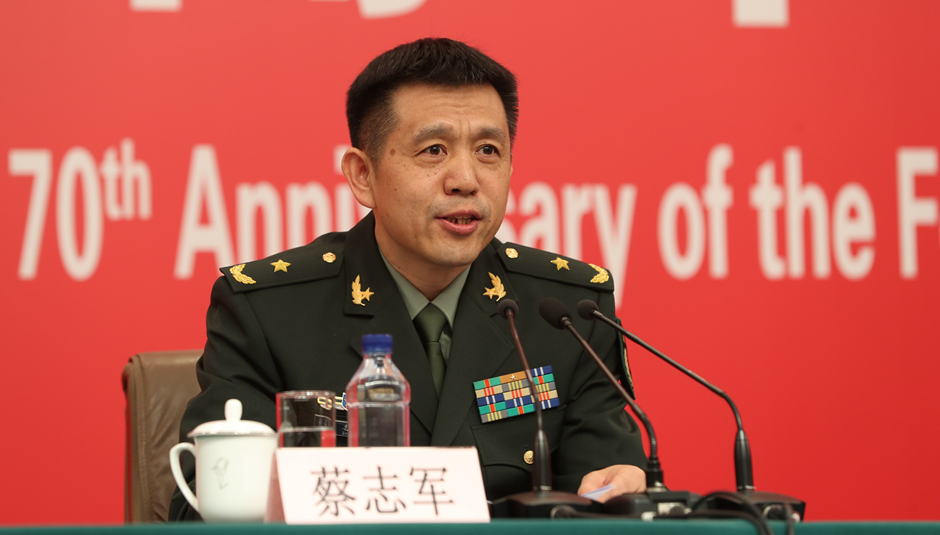 閱兵領導小組辦公室副主任、中央軍委聯合參謀部作戰(zhàn)局副局長蔡志軍