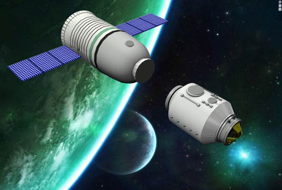 神舟十號(hào)載人飛船軌道艙和返回艙分離