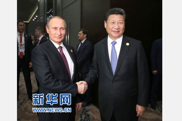 11月15日，國(guó)家主席習(xí)近平在土耳其安塔利亞會(huì)見(jiàn)俄羅斯總統(tǒng)普京。 新華社記者馬占成攝