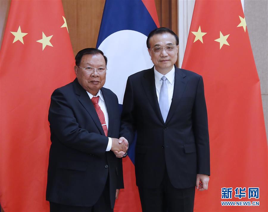 （時(shí)政）李克強(qiáng)會(huì)見(jiàn)老撾人革黨總書記、國(guó)家主席本揚(yáng)