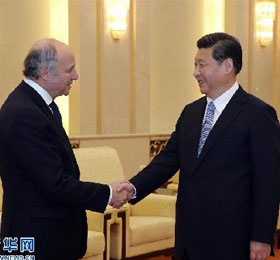 習(xí)近平會(huì)見法國(guó)外長(zhǎng)